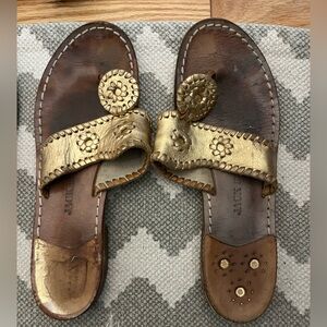 Jack Rogers Gold Sandals
